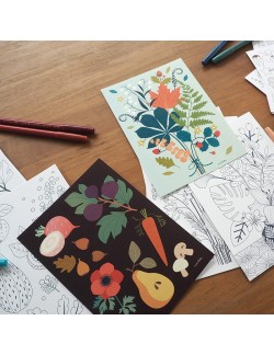4 illustrations à colorier Bouquets