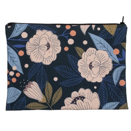 Clutch bag with Begonia Black motif