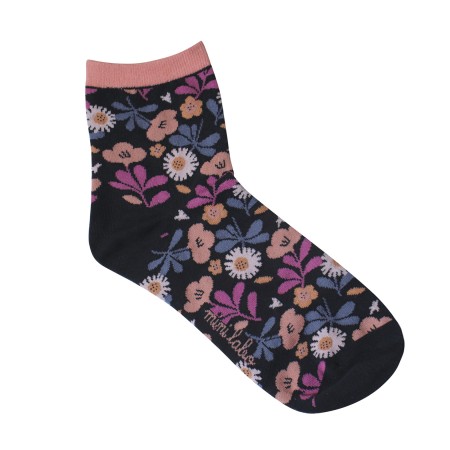 Jacquard socks with Field flowers Pattern