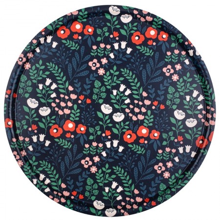 Navy Countryside round Tray - 45 cm -