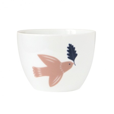 Peace Bird Illustrated Porcelain Bowl