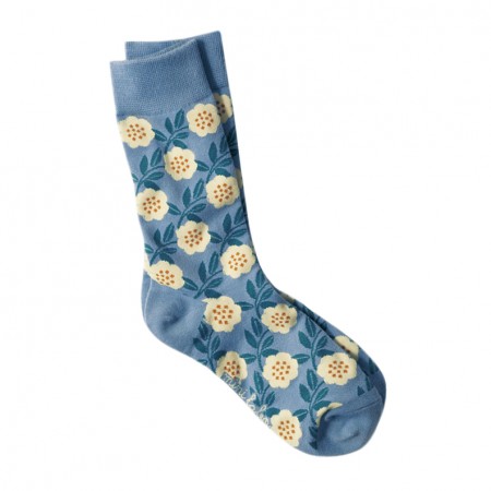 Jacquard socks with Camellia Pattern