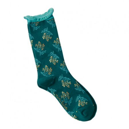 Jacquard socks with Mimosa Pattern