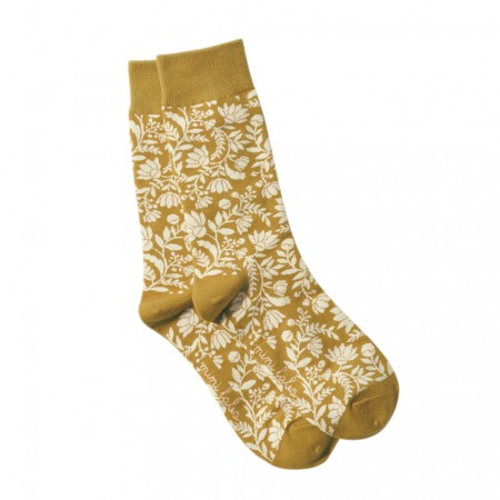 Jacquard socks with Mustard Gypsy Pattern