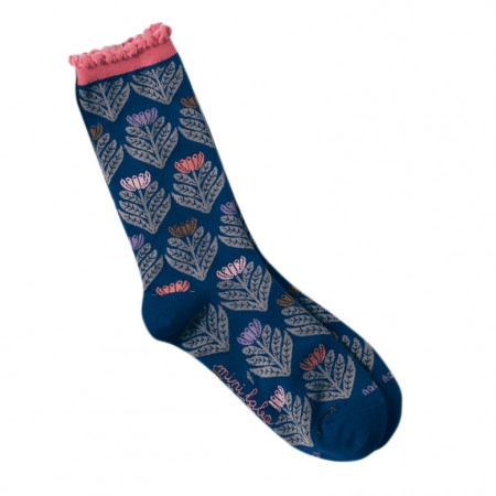 Jacquard socks with Tulips Pattern