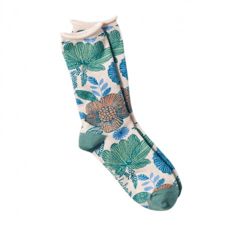 Jacquard socks with Hawaï pattern
