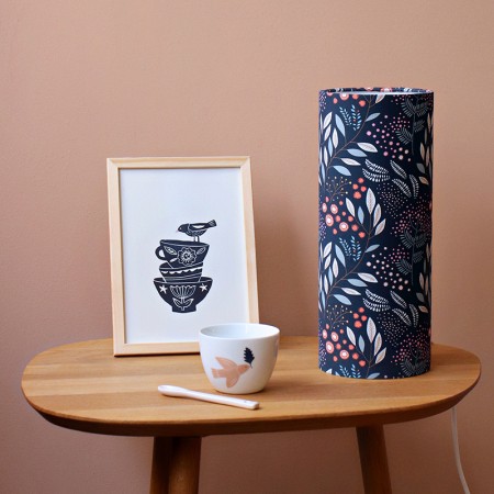 Cylinder table lamp Mimosa navy