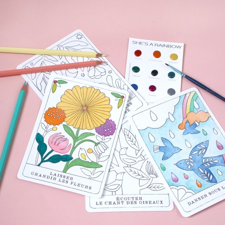 4 souhaits à colorier Joies quotidiennes