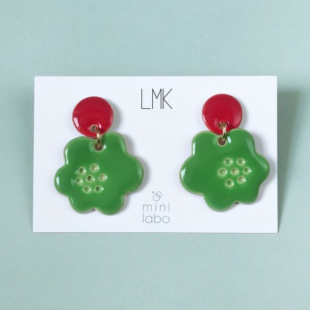 Green Lily earrings
