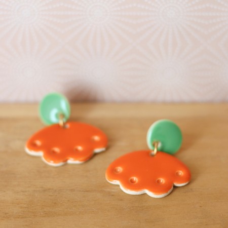 Lullaby orange earrings