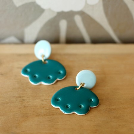 Boucles d'oreilles Lullaby green