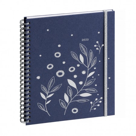 Agenda de bureau Mimosa Argent et Bleu